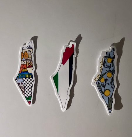 Palestine Map Stickers مجموعة